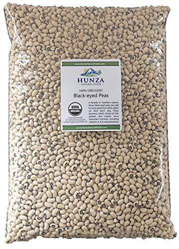 Hunza Organic Black eyed Peas   Cowpeas  5 lbs