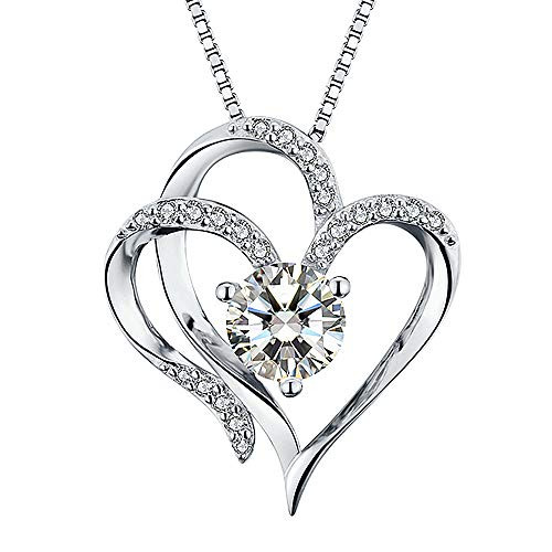 Heart Necklace 14K White Gold Plated 5A Cubic Zirconia Pendant Necklaces for women Heart Necklace 14K White Gold Plated 5A Cubic Zirconia Pendant Necklaces for women