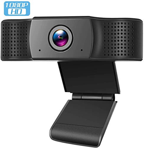 1080P HD Webcam with Microphone  Streaming Camera with Stereo Microphone for Desktop or Laptop  USB Camera for Video Calling   Recording Video Conference Online Teaching Business Meeting