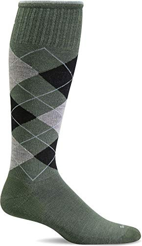 Sockwell Men s Argyle Moderate Graduated Compression Sock  Eucalyptus   L XL
