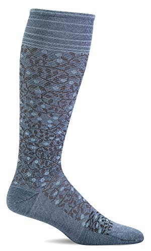 Sockwell Women s New Leaf Firm Graduated Compression Sock  Bluestone   M L
