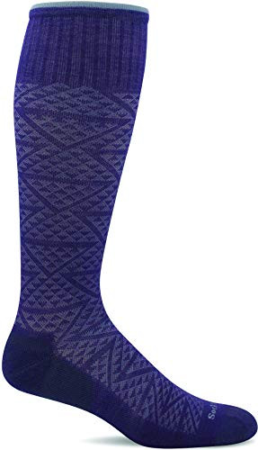 Sockwell Women s Trio Firm Graduated Compression Sock  Plum   M L