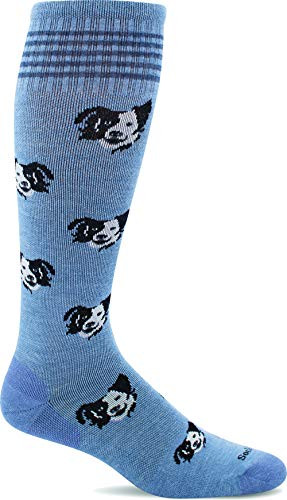 Sockwell Women s Canine Cuddle Moderate Graduated Compression Sock  Bluestone   S M