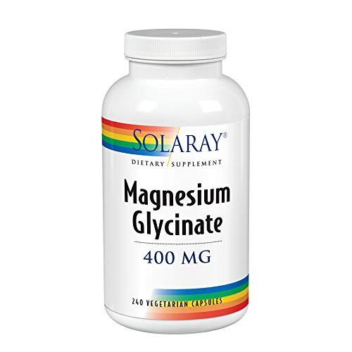 Solaray Magnesium Glycinate 400 mg Healthy Relaxation Bone Cardiovascular Support 240 CT 60 Servings Solaray Magnesium Glycinate 400 mg Healthy Relaxation Bone Cardiovascular Support 240 CT 60 Servings