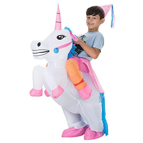 TOLOCO Inflatable Unicorn Rider Costume Inflatable Costume For Kids Halloween Costumes Blow Up Costume Unicorn TOLOCO Inflatable Unicorn Rider Costume Inflatable Costume For Kids Halloween Costumes Blow Up Costume Unicorn