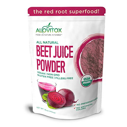 Alovitox Organic Indian Beet Juice Powder 16 oz Raw Vegan   Gluten Free  Beet Juice Powder  16 oz