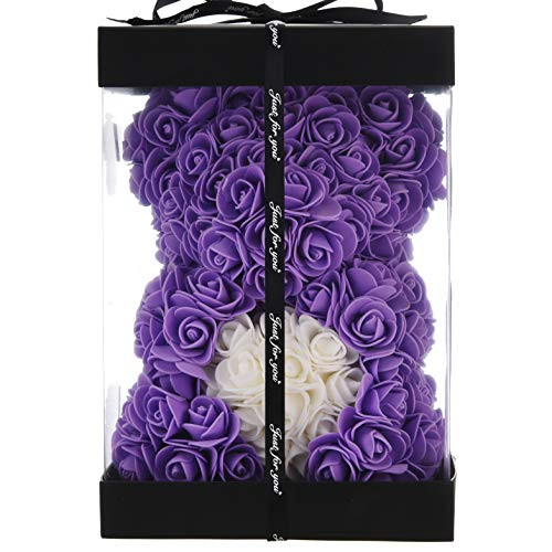 Rose Bear purple Heart Gifts for mom Women Her teen girls Gifts anniversary Mother Gifts   Handmade Rose Teddy Bear Rose Bear Teddy Bear Roses Flowers Valentine Day Birthday Gifts   Rose Bear  purple Rose Bear purple Heart Gifts for mom Women Her teen girls Gifts anniversary Mother Gifts   Handmade Rose Teddy Bear Rose Bear Teddy Bear Roses Flowers Valentine Day Birthday Gifts   Rose Bear  purple