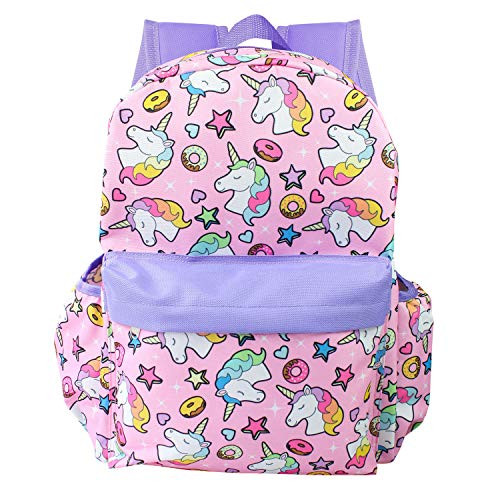 Unicorn Large School Backpack Pink All Over Prints
