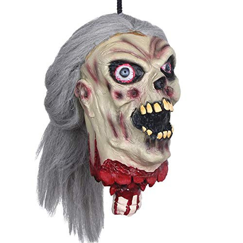 Halloween Props Scary Hanging Severed Head Decorations Bloody Cut off Corpse Head Ghost Animated Zombie Head for Funny Haunted Houses Party Decor Halloween Props Scary Hanging Severed Head Decorations Bloody Cut off Corpse Head Ghost Animated Zombie Head for Funny Haunted Houses Party Decor