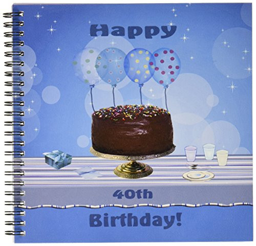 3dRose db_123926_1 40Th Birthday Party with Chocolate Cake and Blue Balloons Drawing Book, 8 by 8-Inch 3dRose db_123926_1 40Th Birthday Party with Chocolate Cake and Blue Balloons Drawing Book, 8 by 8-Inch