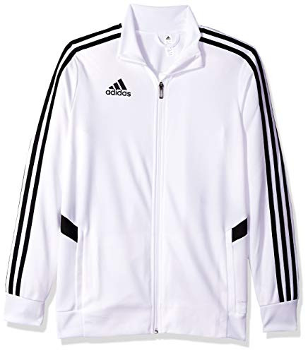 adidas Kids  Tiro Soccer Track Jacket  White Black  Medium
