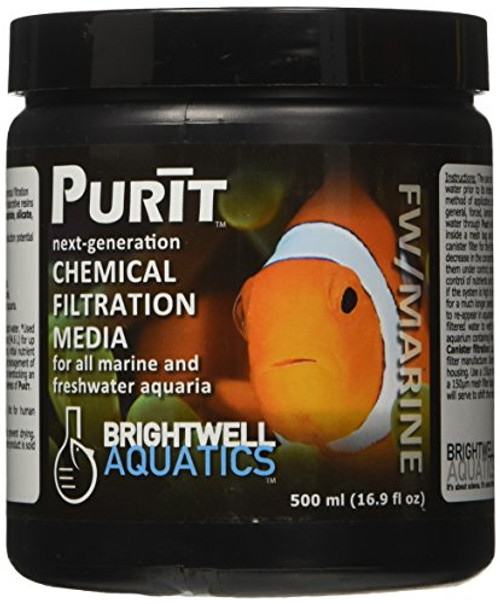 Brightwell Aquatics Purit Chemical Filtration Media for Marine and Freshwater Aquaria 500 ml Brightwell Aquatics Purit Chemical Filtration Media for Marine and Freshwater Aquaria 500 ml