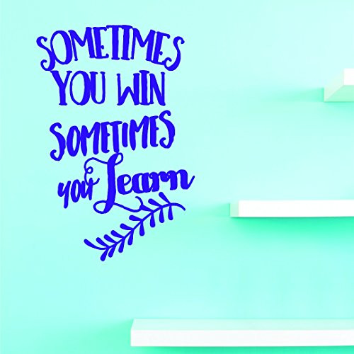 Design with Vinyl JER 1484 2 Wall Decal Sometimes You Win 14X28 Purple  14  x 28