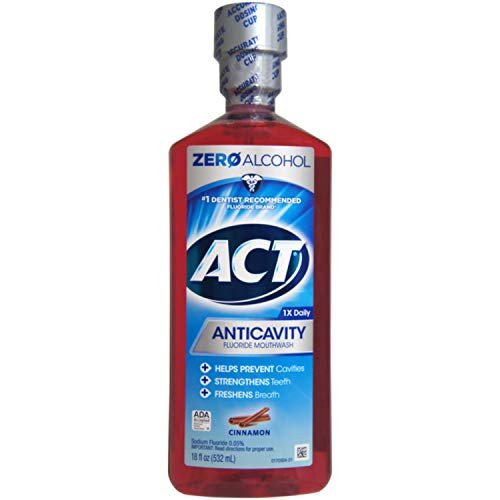 ACT Anticavity Fluoride Rinse Cinnamon 18 oz Pack of 4 ACT Anticavity Fluoride Rinse Cinnamon 18 oz Pack of 4