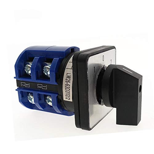 YXQ Cam Changeover Switch 660V 63A 3 Position 8 Screw Terminal ON Off ON Rotary Latching with Screws