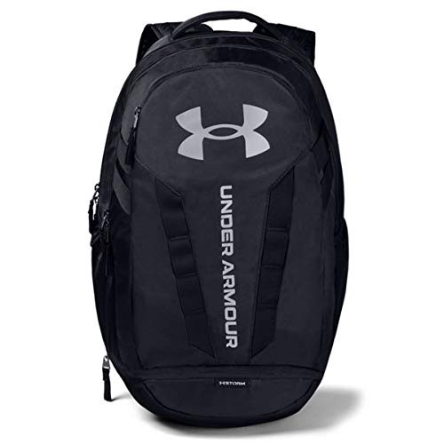 Under Armour Adult Hustle 5 0 Backpack   Black  001  Silver   One Size Fits All