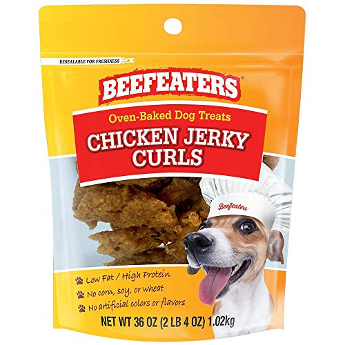 Beefeaters Chicken Jerky Curl Treats for Dogs   36 oz