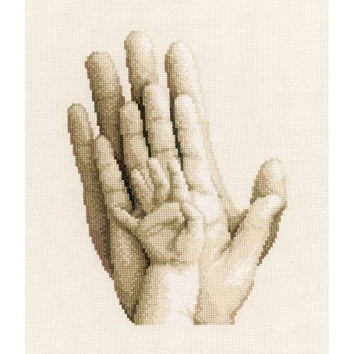 Vervaco Counted Cross Stitch Kit Hands 8  x 10