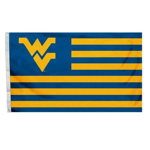 Fremont Die NCAA West Virginia Mountaineers 3  x 5  Flag with Grommets  3  x 5   Logo