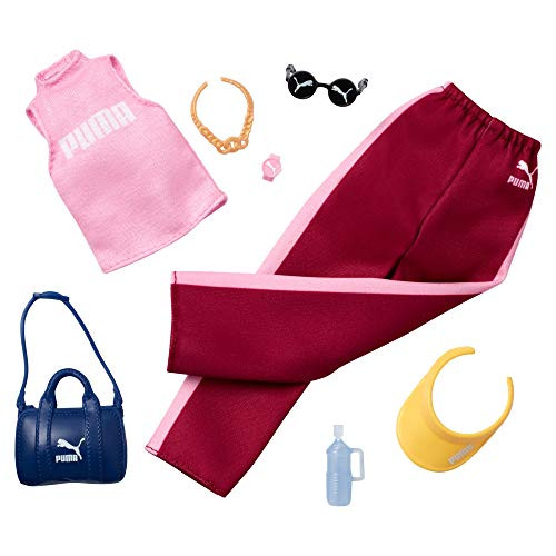 Barbie Storytelling Fashion Pack of Doll Clothes Inspired by Puma Top Track Pants and 6 Accessories Dolls Gift for 3 to 8 Year Olds Barbie Storytelling Fashion Pack of Doll Clothes Inspired by Puma Top Track Pants and 6 Accessories Dolls Gift for 3 to 8 Year Olds