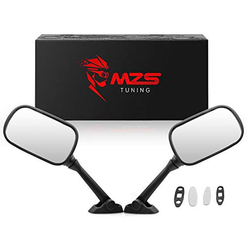 MZS Motorcycle Mirrors Rear View Side Adjustment Compatible with Suzuki GSXR600 GSXR750 GSXR 600 750 04 05  GSXR1000 GSXR 1000 03 04  SV1000S 03 06  SV650S  BANDIT GSF650S GSF1250S  GSX650F GSX1250F?