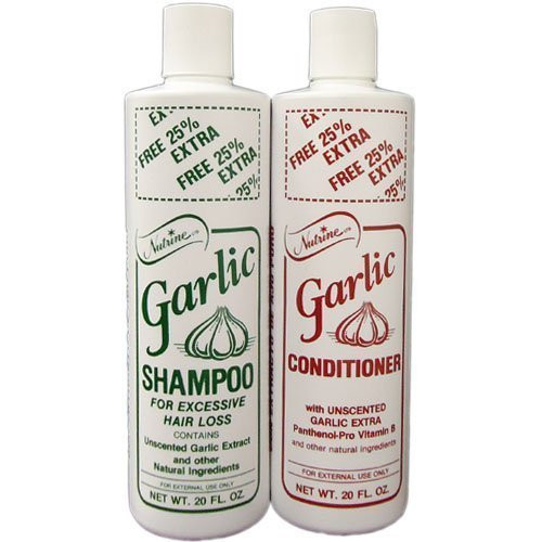 Nutrine Garlic Shampoo   Conditioner 20oz Combo Unscented