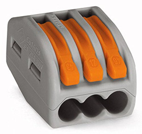 Wago 222 413 LEVER NUTS 3 Conductor Compact Connectors 100 PK Wago 222 413 LEVER NUTS 3 Conductor Compact Connectors 100 PK