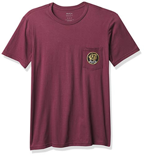 RVCA Men Dynasty Short Sleeve Tee Red X Large