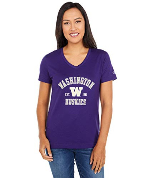 Champion College Washington Huskies University 2 0 V Neck T Shirt Champion Purple LG Champion College Washington Huskies University 2 0 V Neck T Shirt Champion Purple LG