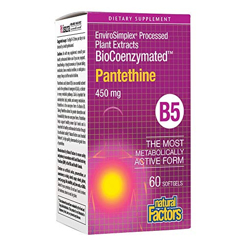 Natural Factors BioCoenzymated Pantethine B Vitamin Support for Cardiovascular Health 60 Softgels Natural Factors BioCoenzymated Pantethine B Vitamin Support for Cardiovascular Health 60 Softgels
