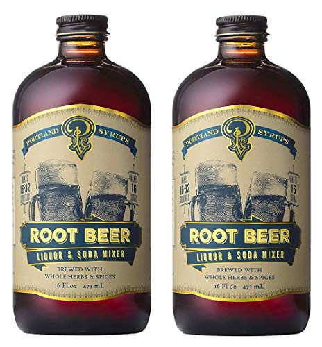 Portland Soda Works  Syrup Cocktail And Soda Root Beer  16 Ounce   2 Pack