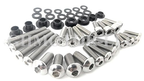 2008 2009 2010 GSXR GSX R 600 750 Fairings Bolts Screws Fasteners Kit Set Made in USA Silver 2008 2009 2010 GSXR GSX R 600 750 Fairings Bolts Screws Fasteners Kit Set Made in USA Silver