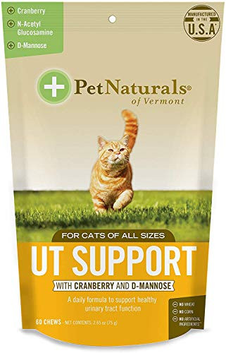 3 Pack  Pet Natural s of Vermont 60 Count Urinary Tract Support Supplement Soft Chews for Cats