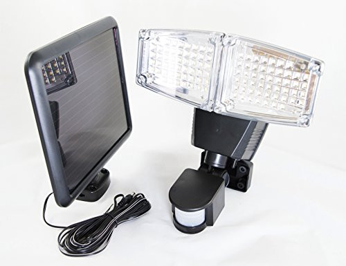 Solar Power Motion Sensing Outdoor 180 Degree Double Lamp Security Light with Advance 100 SMD LED