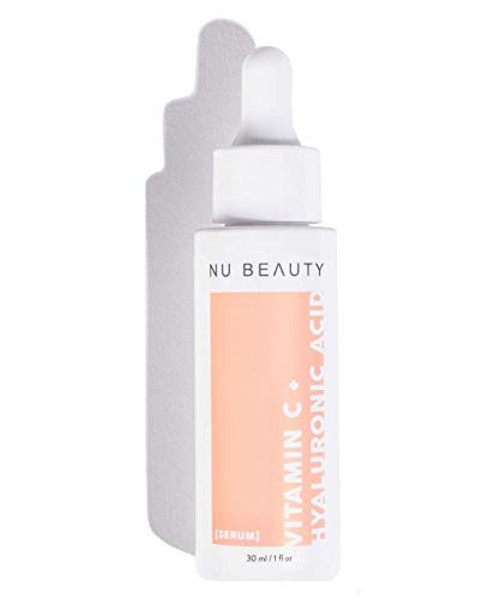 Vitamin C and Hyaluronic Acid Organic Face and Eye Serum with Collagen and Aloe   Brightening and Anti Aging Formula to Correct Sun Damage  Melasma  Acne  Age Spots  Fine Lines and Wrinkles