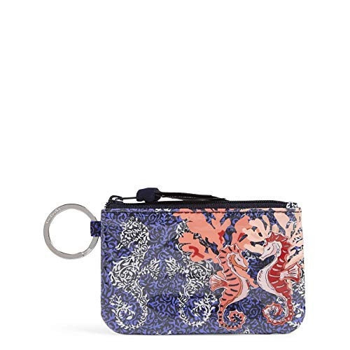 Vera Bradley Women s Signature Cotton Zip ID Case Wallet  Seahorse Of Course  One Size Vera Bradley Women s Signature Cotton Zip ID Case Wallet  Seahorse Of Course  One Size