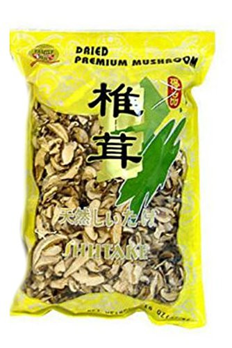 Premium Dried Shiitake Sliced Mushrooms 1 pound jumbo bag  Sliced