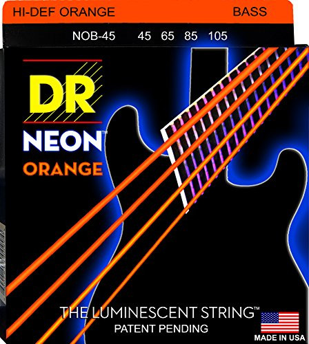 DR Strings HI DEF NEON Bass Guitar Strings  NOB 45