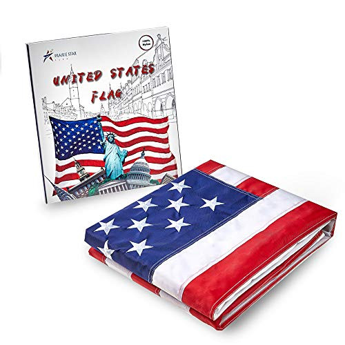 Prairie Star American Flag 4x6 Ft 100 Made in USA Sewn Stripes Embroidered Stars Brass Grommets US Flag Prairie Star American Flag 4x6 Ft 100 Made in USA Sewn Stripes Embroidered Stars Brass Grommets US Flag