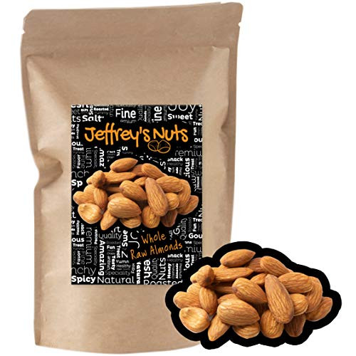 Jefferys Nuts Almonds Raw Whole Natural   3lb Bulk Bag   48oz of Unsalted  Ketogenic  Kosher Bulk Almonds  Larger Drupes  Sweeter Taste   Packed with Protein   All Natural Healthy Whole Raw Almonds