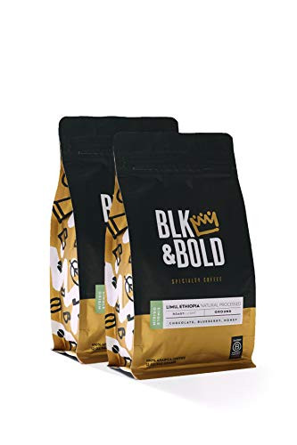 BLK   Bold   Limu Ethiopia Single Origin   Fair Trade Certified   Light Roast   Ground Coffee   2 pack of 12 oz  bags