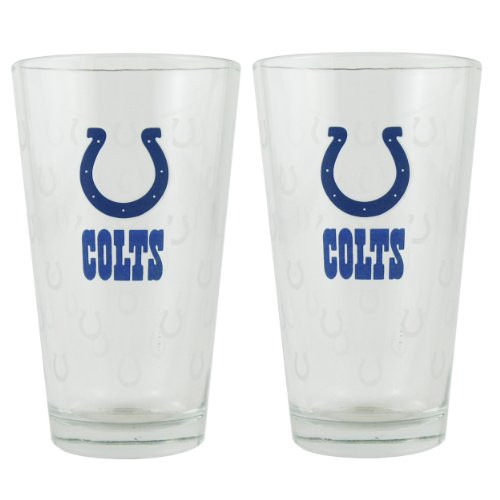 Indianapolis Colts Satin Etch Pint Glass Set