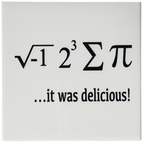 3dRose CST 128179 3 I Ate Sum Pi it was Delicious Math Humor Mathematics Math Teacher Ceramic Tile Coasters Set of 4 3dRose CST 128179 3 I Ate Sum Pi it was Delicious Math Humor Mathematics Math Teacher Ceramic Tile Coasters Set of 4