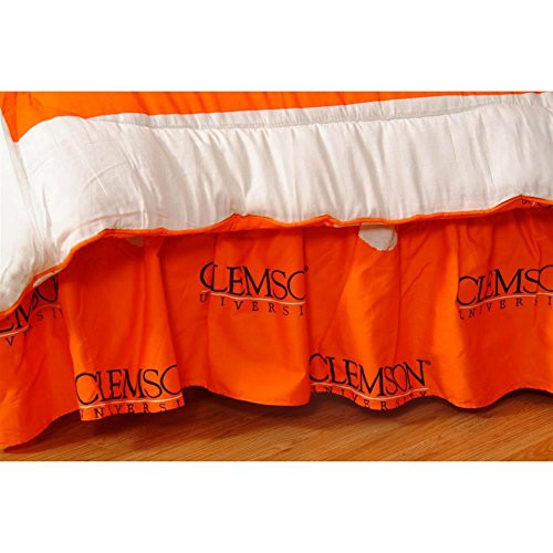 College Covers Clemson Tigers Printed Dust Fashions Ruffle  Twin