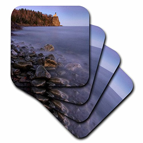 3dRose CST 91380 3 USA  Minnesota  Split Rock Lighthouse  Lake Superior   US24 DSV0015   David Svilar   Ceramic Tile Coasters  Set of 4