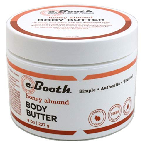 C Booth Honey   Almond Body Butter 8 Ounce Jar  235ml   2 Pack