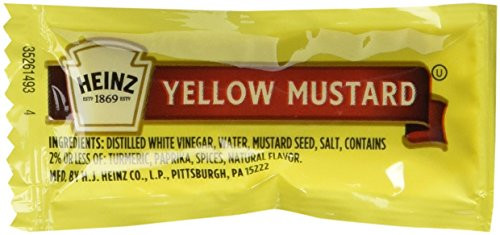 Heinz Yellow Mustard Packets  500 Packets