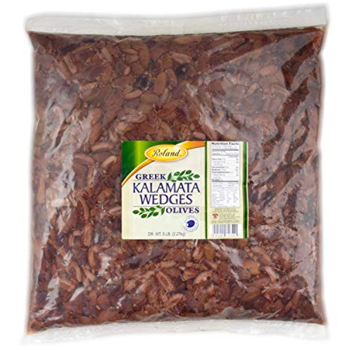 Roland Foods Halved Kalamata Olive Wedges from Greece  Bulk Size  5 Lbs
