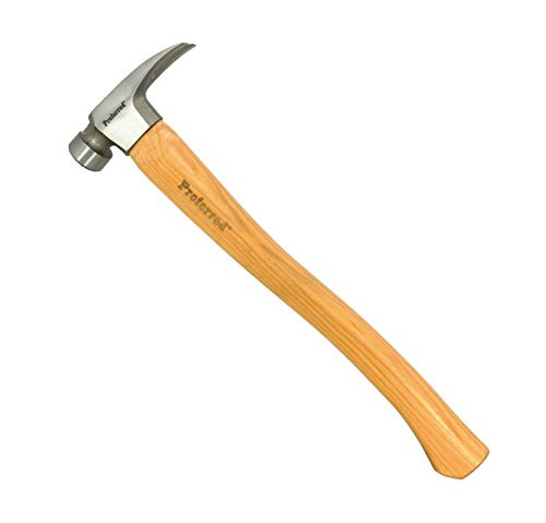 Proferred California Framing Hammer  21 oz  Rip Claw  Milled Face  Hickory Wood Handle  Ergornomic Wood Handle  T49001