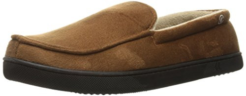 isotoner Men s Moccasin Gel Infused Memory Foam  Cognac  X Large 11 12 M US